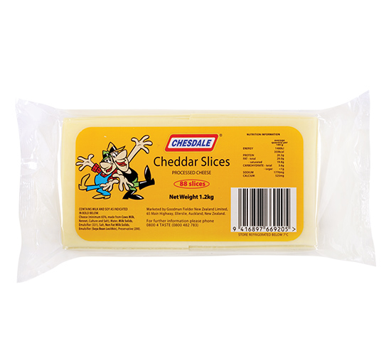Chesdale Cheddar Sliclices Sandwich 1 2kg