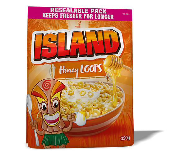 Island Cereal Honey Loops 350g